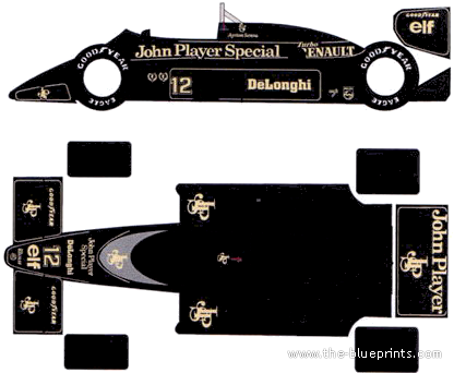 Lotus 98T F1 GP - Лотус - чертежи, габариты, рисунки автомобиля