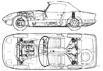 Lotus Elan (1970) - Лотус - чертежи, габариты, рисунки автомобиля