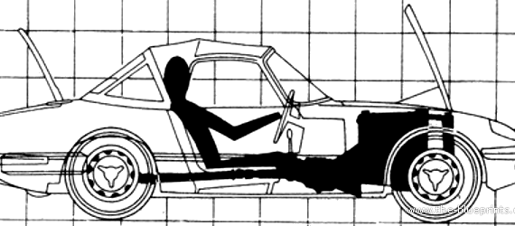 Lotus Elan Sprint (1971) - Лотус - чертежи, габариты, рисунки автомобиля