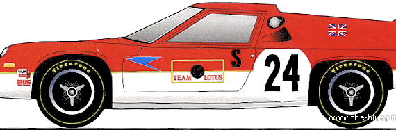 Lotus Europa (1968) - Лотус - чертежи, габариты, рисунки автомобиля