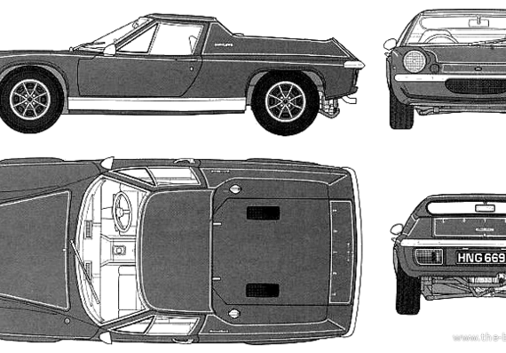 Lotus Europa Special (1970) - Лотус - чертежи, габариты, рисунки автомобиля