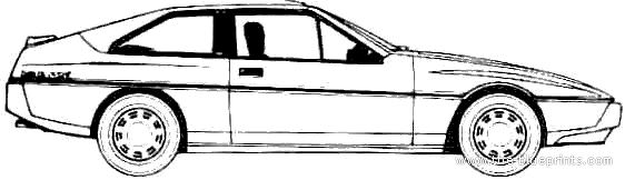 Lotus Excel (1985) - Лотус - чертежи, габариты, рисунки автомобиля