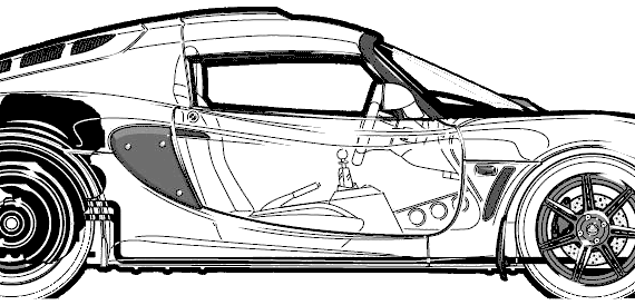 Lotus Exige (2006) - Лотус - чертежи, габариты, рисунки автомобиля