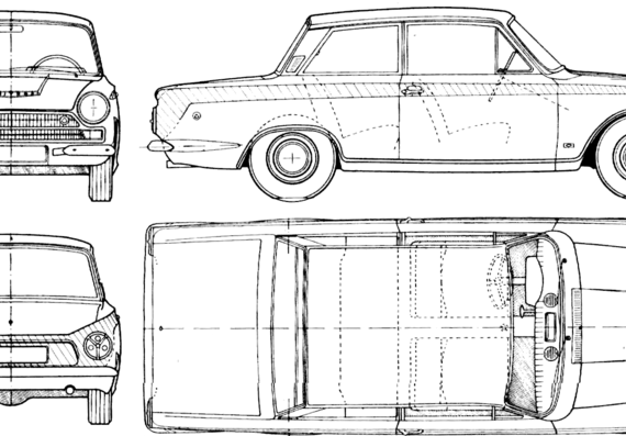 Lotus Ford Cortina (1965) - Lotus - drawings, dimensions, pictures of the car