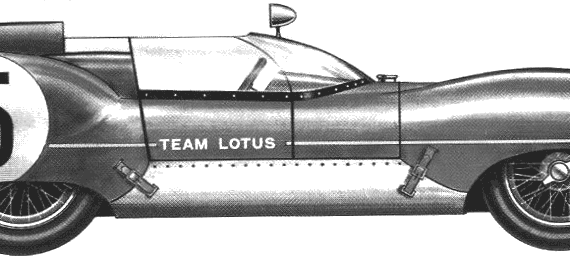 Lotus Mk.II Le Mans (1956) - Лотус - чертежи, габариты, рисунки автомобиля