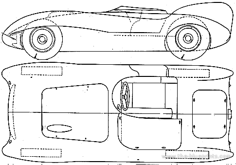 Lotus Mk.IX (1955) - Лотус - чертежи, габариты, рисунки автомобиля