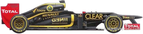 Lotus Renault E20 F1 GP (2012) - Лотус - чертежи, габариты, рисунки автомобиля
