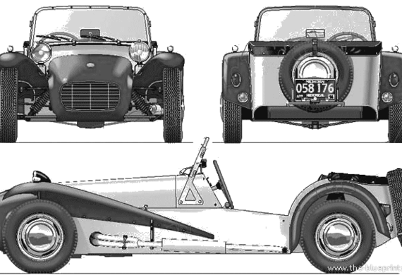 Lotus Seven Series II (1961) - Lotus - drawings, dimensions, pictures of the car
