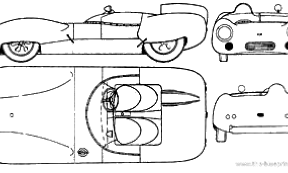 Lotus XV (1958) - Лотус - чертежи, габариты, рисунки автомобиля