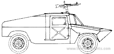 M1025 Vismond Hummer - Хаммер - чертежи, габариты, рисунки автомобиля