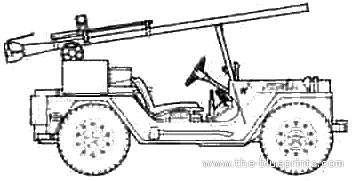 M151A1 Mutt 105mm - Разные автомобили - чертежи, габариты, рисунки автомобиля
