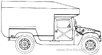 M997 HMMWV - Хаммер - чертежи, габариты, рисунки автомобиля