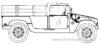 M998 HMMWV - Хаммер - чертежи, габариты, рисунки автомобиля