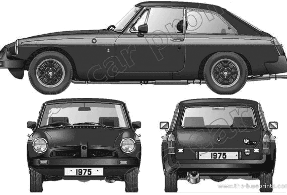 MGB GT Jubilee Edition (1975) - МЖ - чертежи, габариты, рисунки автомобиля