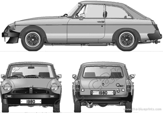 MGB GT Limited Edition (1980) - МЖ - чертежи, габариты, рисунки автомобиля