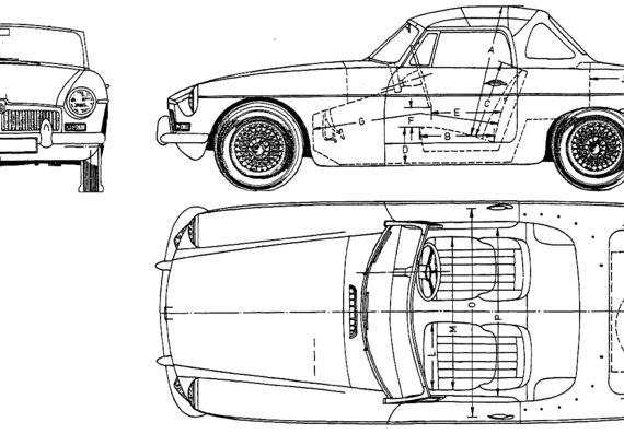 MGB Mk. I - MW - drawings, dimensions, pictures of the car