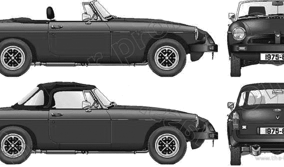 MGB Roadster (1976) - MW - drawings, dimensions, pictures of the car
