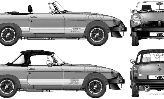 MGB Roadster Limited Edition (1980) - МЖ - чертежи, габариты, рисунки автомобиля