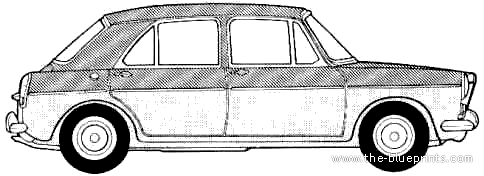 MG 1100 Saloon - МЖ - чертежи, габариты, рисунки автомобиля