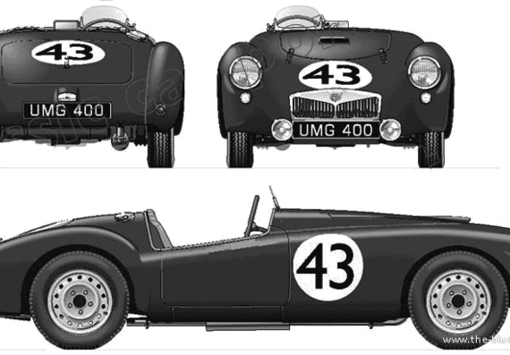 MG EX172 (1951) - МЖ - чертежи, габариты, рисунки автомобиля