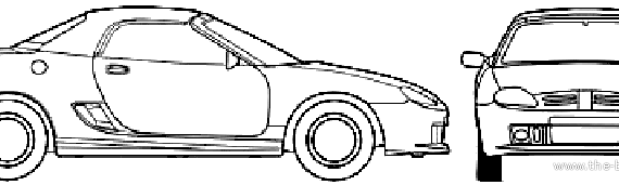 MG F (2005) - МЖ - чертежи, габариты, рисунки автомобиля