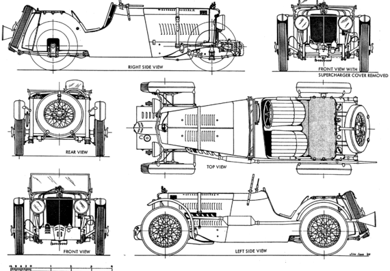 MG K3 (1933) - МЖ - чертежи, габариты, рисунки автомобиля