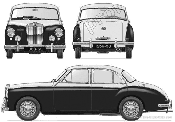 MG Magnette ZB (1956) - MW - drawings, dimensions, pictures of the car