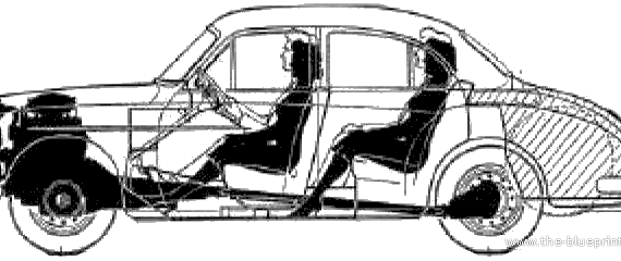 MG Magnette ZB (1957) - МЖ - чертежи, габариты, рисунки автомобиля