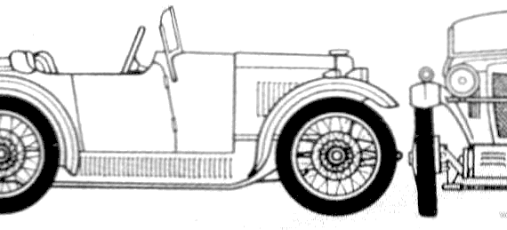 MG Midget M-Type (1930) - МЖ - чертежи, габариты, рисунки автомобиля