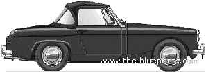 MG Midget Mk.III (1965) - МЖ - чертежи, габариты, рисунки автомобиля