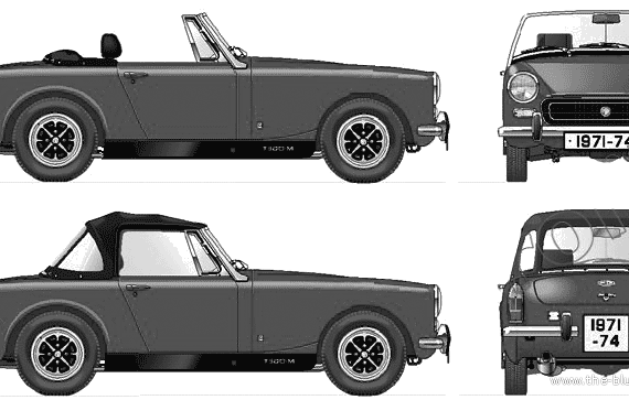 MG Midget Mk.IV (1971) - МЖ - чертежи, габариты, рисунки автомобиля