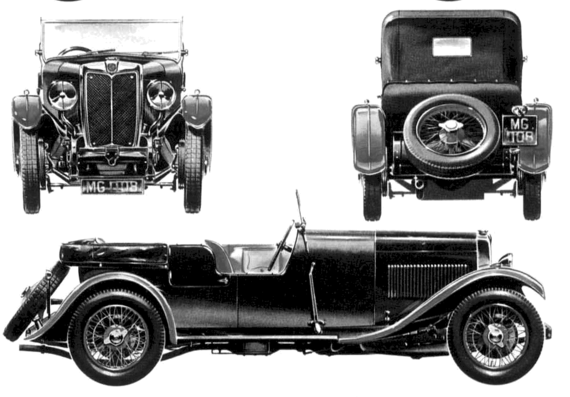 MG Six 18-80 Mark I (1929) - MJ - drawings, dimensions, pictures of the car