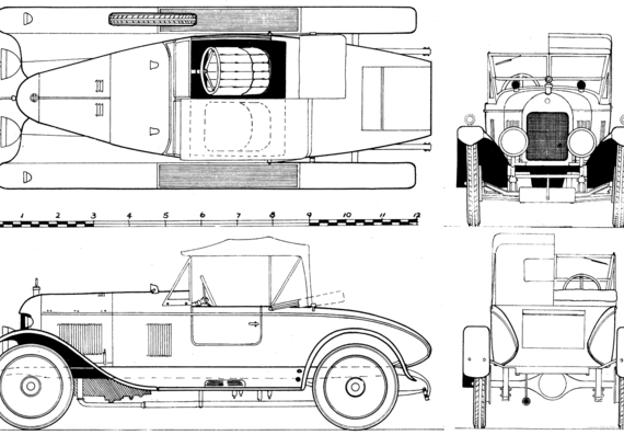 MG Super Sport (1925) - MW - drawings, dimensions, pictures of the car