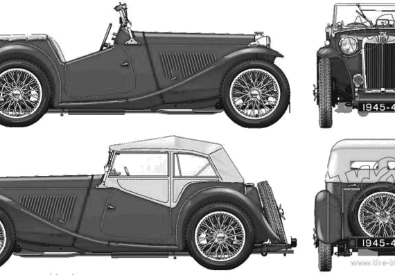 MG TC (1945) - MW - drawings, dimensions, figures of the car
