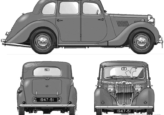 MG YA-51 (1947) - MW - drawings, dimensions, figures of the car