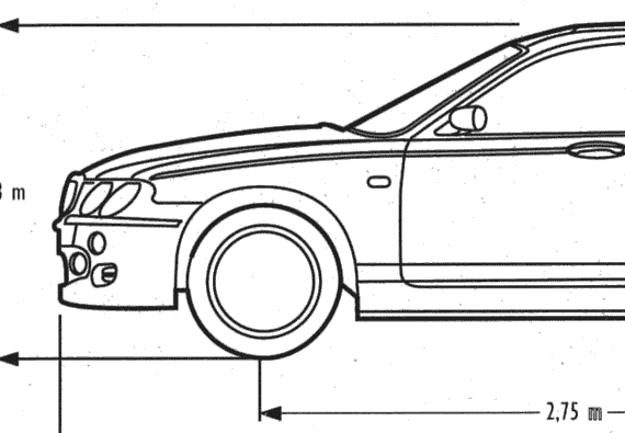 MG ZT T - МЖ - чертежи, габариты, рисунки автомобиля