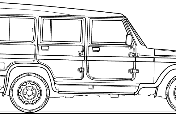 Mahindra Bolero XLS (2004) - Разные автомобили - чертежи, габариты, рисунки автомобиля