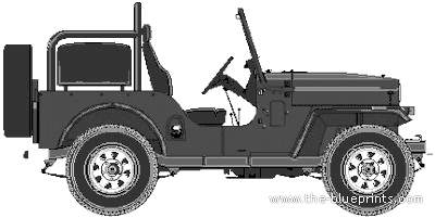 Mahindra MM-340 - Махиндра - чертежи, габариты, рисунки автомобиля
