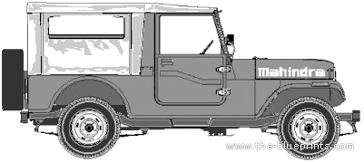 Mahindra MM-540 - Махиндра - чертежи, габариты, рисунки автомобиля