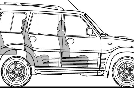 Mahindra Scorpio mHawk VLX (2008) - Разные автомобили - чертежи, габариты, рисунки автомобиля