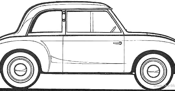 Maico 500 (1958) - Разные автомобили - чертежи, габариты, рисунки автомобиля