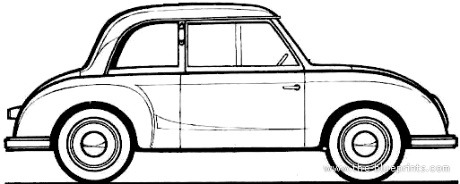 Maiko 500 (1957) - Разные автомобили - чертежи, габариты, рисунки автомобиля