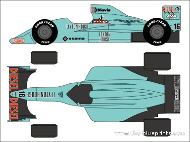 March Leyton House 881 (1988) - Various cars - drawings, dimensions, pictures of the car