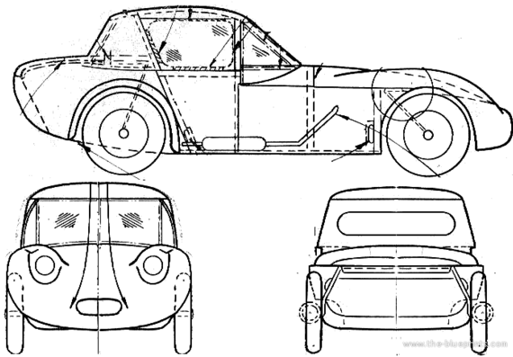 Marcos GT (1961) - Разные автомобили - чертежи, габариты, рисунки автомобиля
