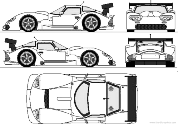 Marcos LM600 (1997) - Разные автомобили - чертежи, габариты, рисунки автомобиля