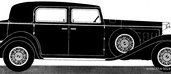 Marmon V16 Sedan (1931) - Разные автомобили - чертежи, габариты, рисунки автомобиля