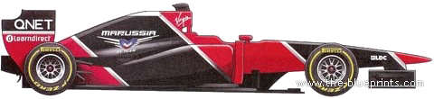 Marussia Cosworth MR01 F1 GP (2012) - Various cars - drawings, dimensions, pictures of the car