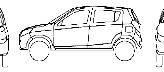 Maruti Alto 800 - Разные автомобили - чертежи, габариты, рисунки автомобиля