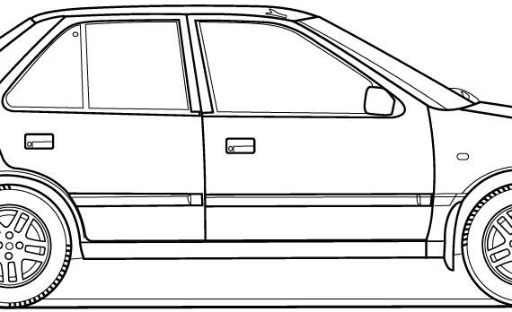 Maruti Suzuki Esteem - Swift (2002) - Suzuki - drawings, dimensions, pictures of the car