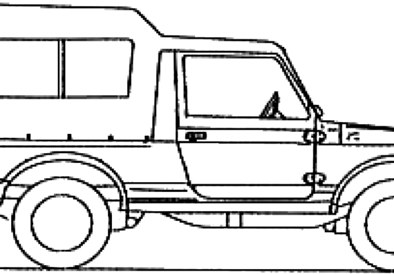 Maruti Suzuki Gipsy (2013) - Разные автомобили - чертежи, габариты, рисунки автомобиля